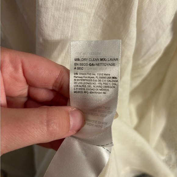 Chico’s Eyelet Topper With Embellished Trim - Picture 9 of 9